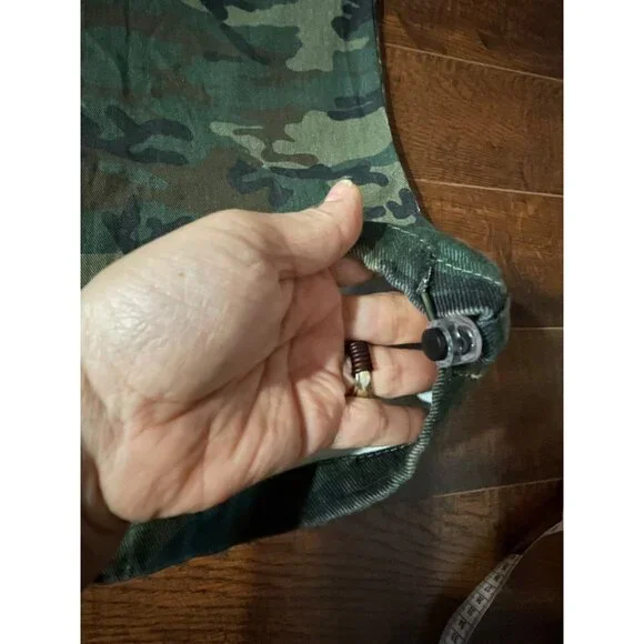 Mens Y2K Camouflage Cargo Pants Elastic Waist Drawstring100% Cotton Size Large - Picture 12 of 12
